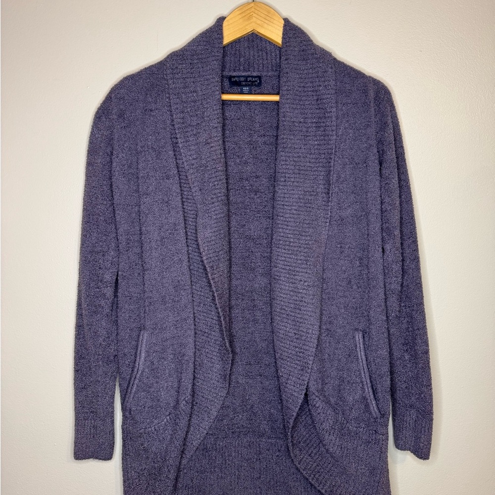 Barefoot Dreams CozyChic Lite Open Front Cardigan Blue‎ Size XS/S